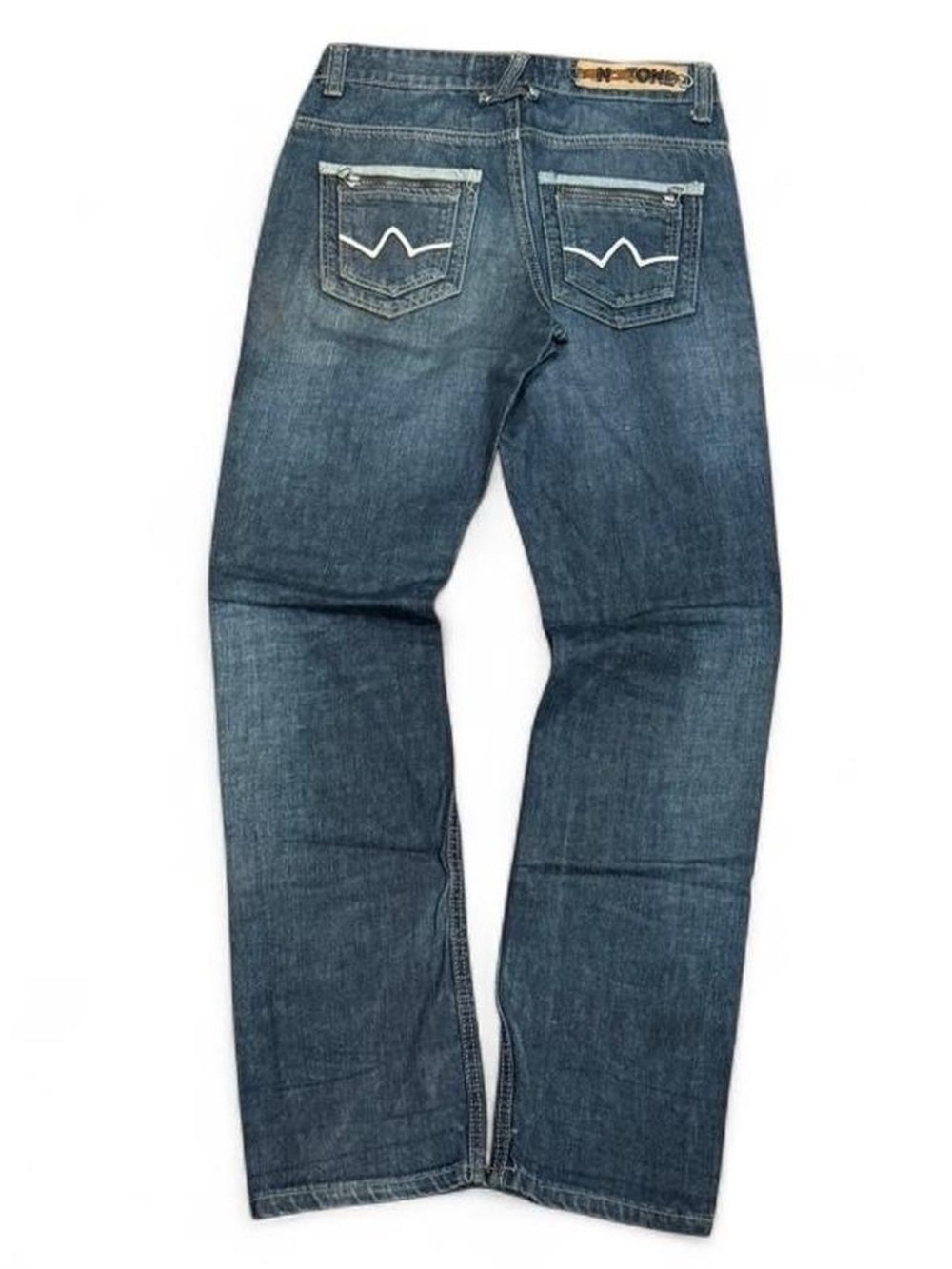 Y2K New Tone Embroidered Buckle Low Rise Slim Bootcut Jeans